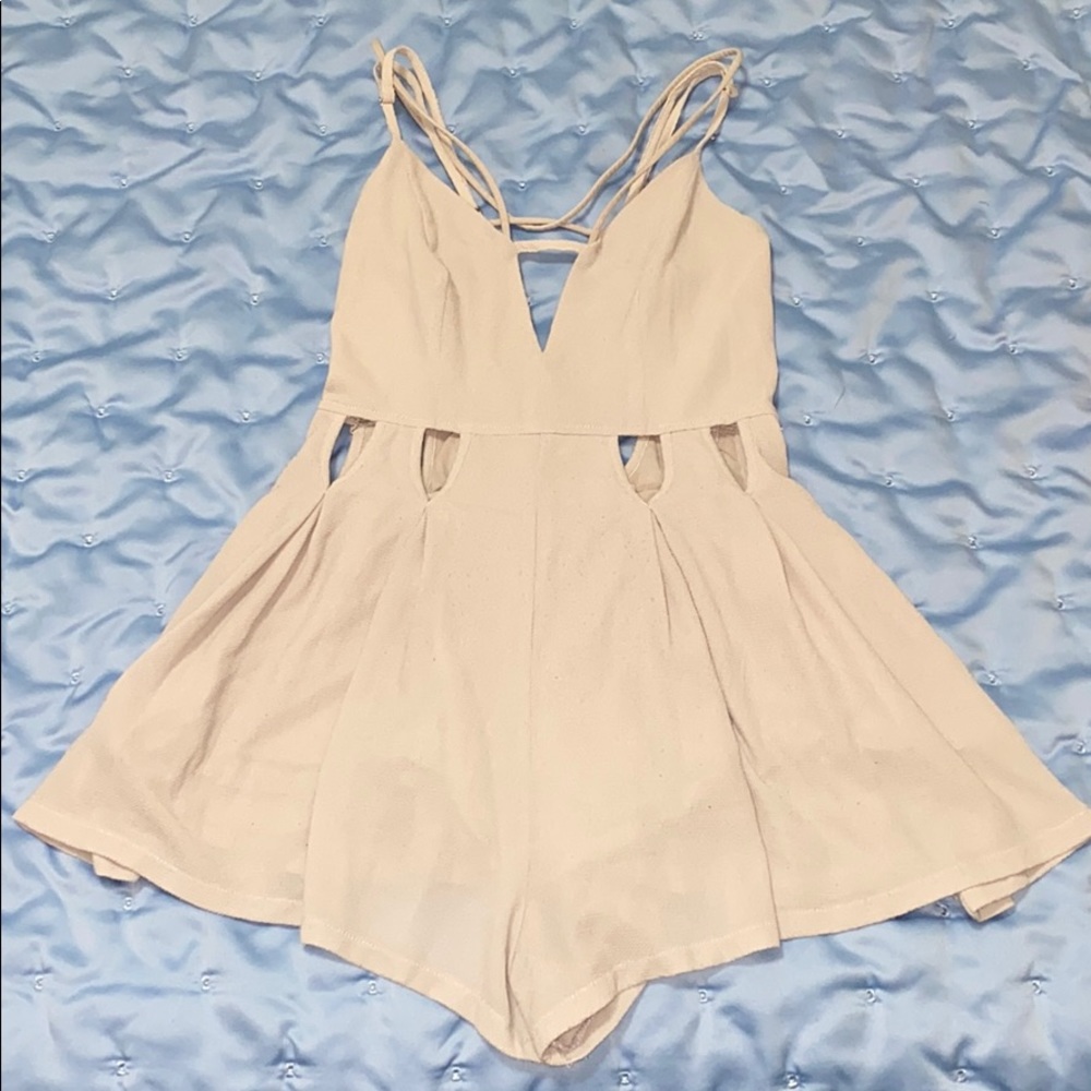 Grey LF Cutout Romper